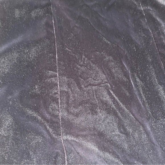 Vintage Black Velvet Strapless Evening Knee Length Dress Small Medium Size 6 - Picture 5 of 6